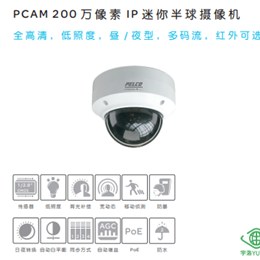 PMD20DNF 派爾高200 萬像素，全高清，晝 / 夜型，IP 迷你半球攝像機